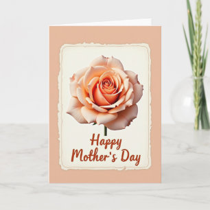 Rose For My Wife Mothers Day Card