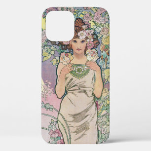 Rose (Four Flowers), Alphonse Mucha iPhone 12 Case