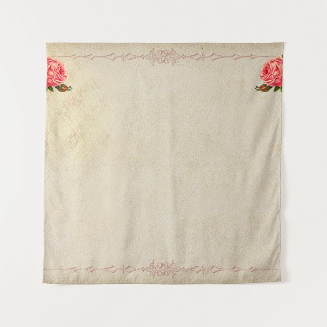 Rose frame background image blossom tapestry (Front)