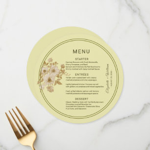 Rose Frame – Celestial Yellow Wedding Menu