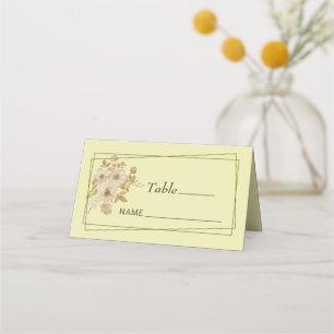 Rose Frame – Celestial Yellow Wedding Place Card