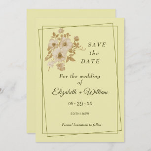 Rose Frame – Celestial Yellow Wedding Save The Date