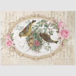 Rose Frame Ephemera Decoupage Tissue Paper