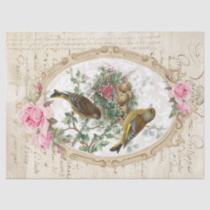 Rose Frame Ephemera Decoupage Tissue Paper