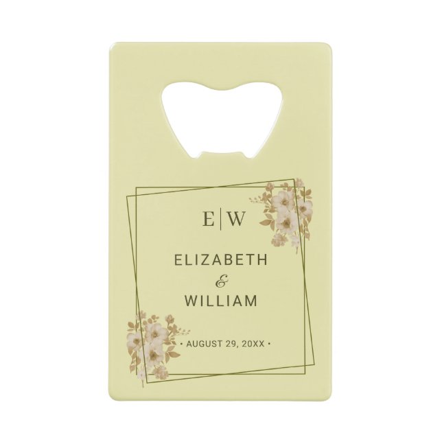 Rose Frame – Monogram Celestial Yellow Wedding (Front)