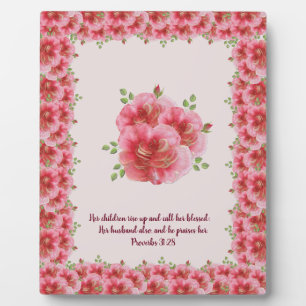 Rose Framed Table Top 8 x 10 Plaque