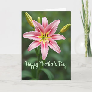 Rose Fuchsia Mothers Day Card