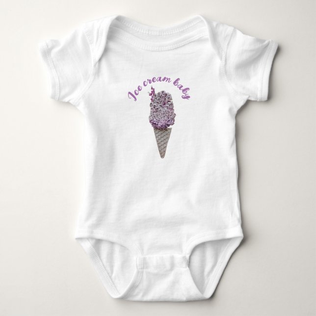 Rose funnel  baby bodysuit (Front)