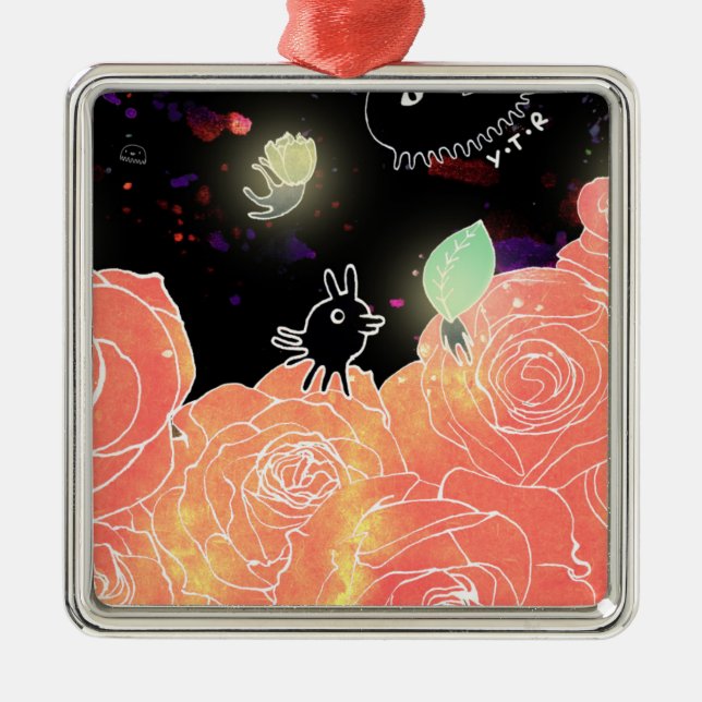 Rose garden 2014 metal ornament (Front)