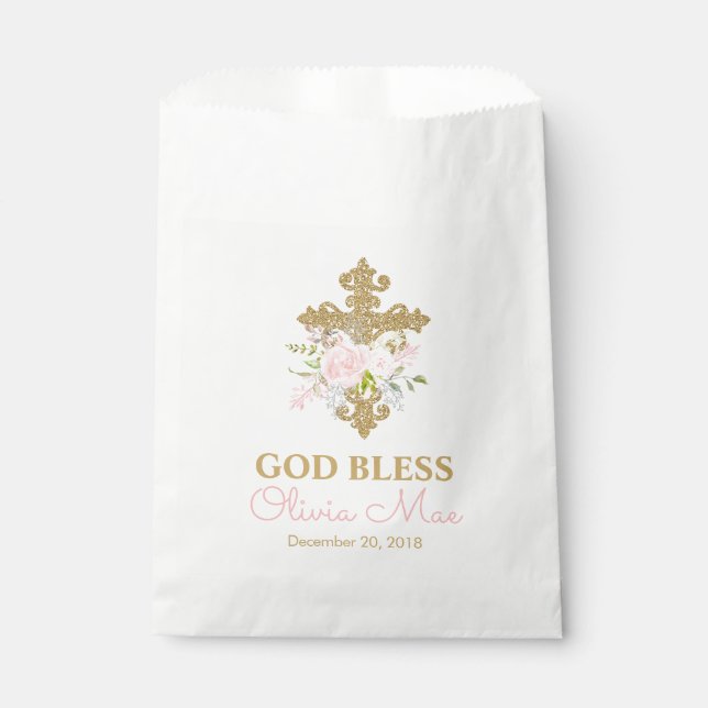 Rose Garden Baptism Favour Bags (Front)