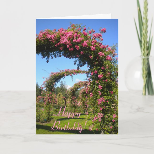Rose Garden Birthday card (Front)