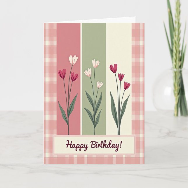 Rose Garden Birthday Card (Front)