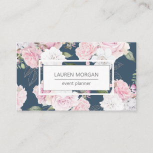 Rose Garden Blue   Business Card