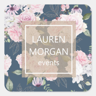 Rose Garden Blue Personalised Sticker