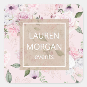 Rose Garden Blush   Personalised Sticker