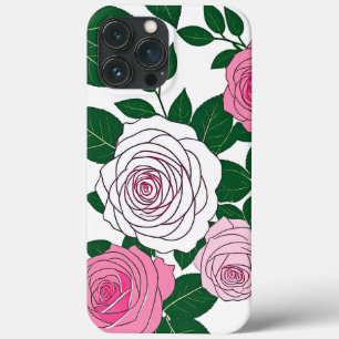 Rose Garden  Bold Line Art iPhone 13 Pro Max Case