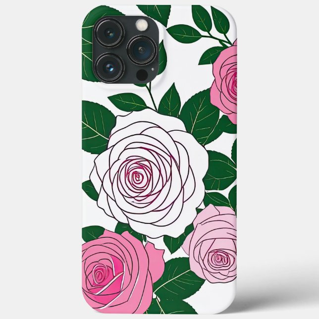 Rose Garden  Bold Line Art Case-Mate iPhone Case (Back)