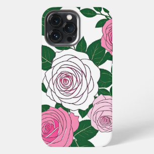 Rose Garden Bold Line Art iPhone 13 Pro Max Case