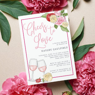 Rosé Garden   Bridal Shower Invitation