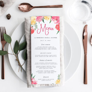 Rosé Garden   Bridal Shower Menu