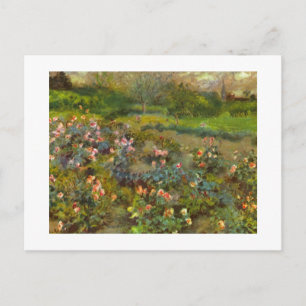 Rose Garden by Renoir beautiful impressionist art Postcard