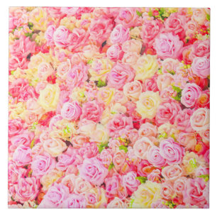 Rose garden ceramic tile