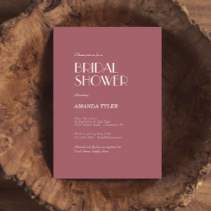 Rose Garden   Dark Rose Wedding Bridal Shower Invitation