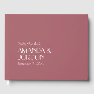 Rose Garden   Dark Rose Wedding Guest Book