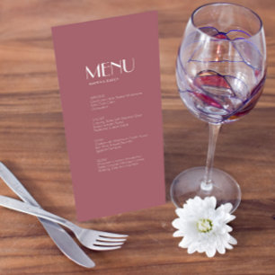 Rose Garden   Dark Rose Wedding Menu