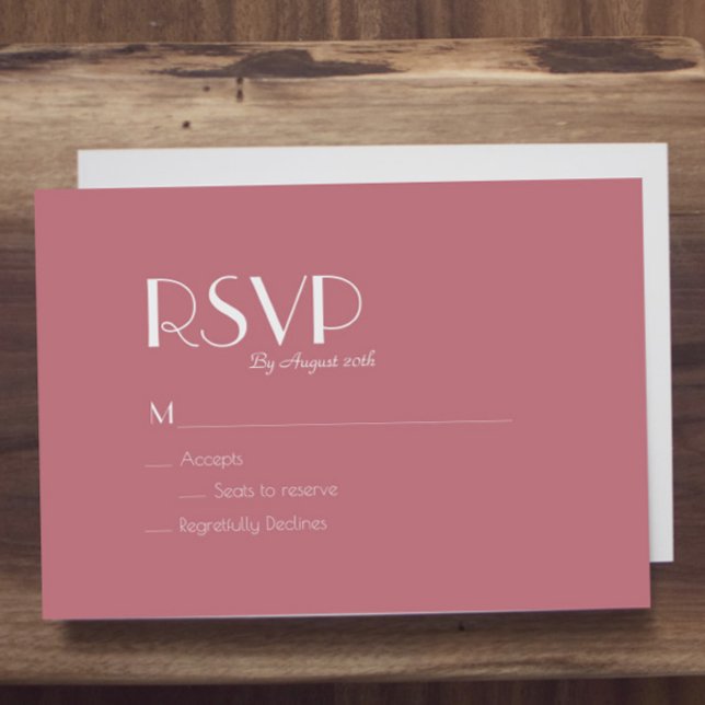 Rose Garden | Dark Rose Wedding RSVP Card (Creator Uploaded)