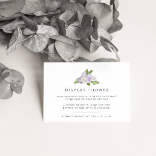 Rosé Garden Display Shower Card   Lilac
