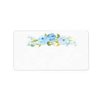 Rose Garden Floral Blank White Address Label