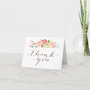 Rose Garden Floral Thank You Card