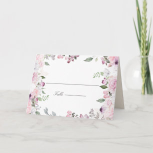 rose garden Floral Wedding Place Card