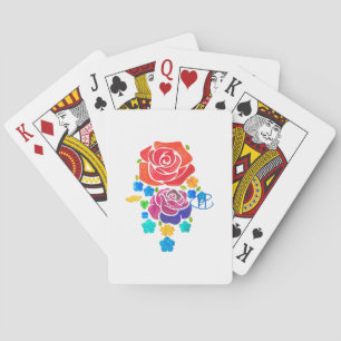 Rose Garden Hamsa Art Playing Cards