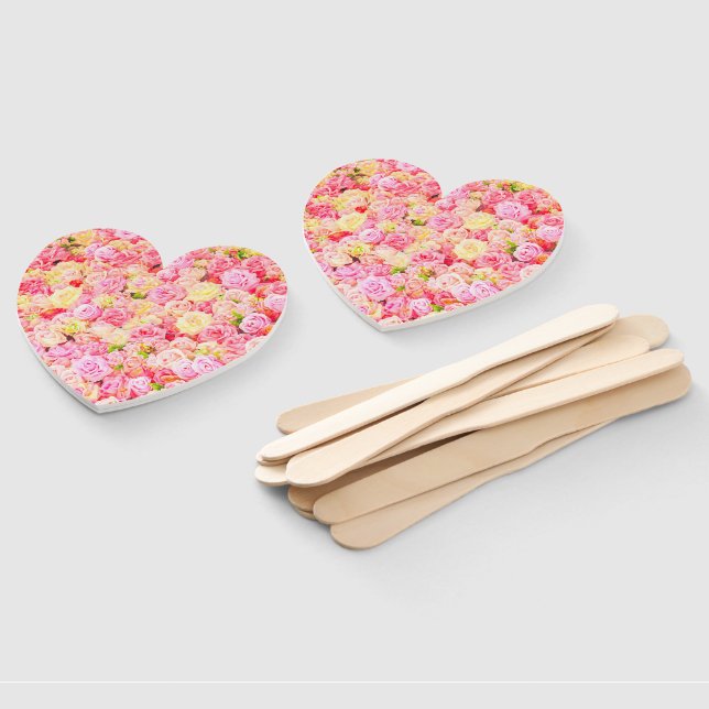 Rose garden hand fan (Non-assembled)