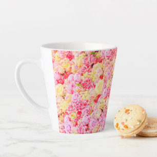 Rose garden latte mug