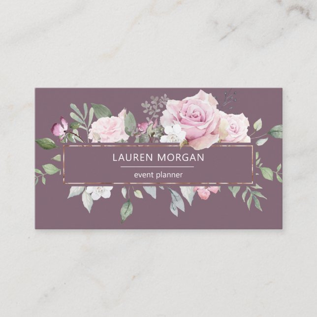Rose Garden Mauve | Business Card (Front)
