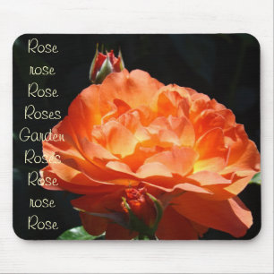 Rose Garden mousepad Orange Roses gifts Mouse pads