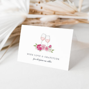 Rosé Garden Personalised Thank You Card
