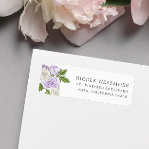 Rose Garden Return Address Label