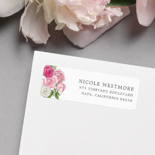 Rose Garden Return Address Return Address Label