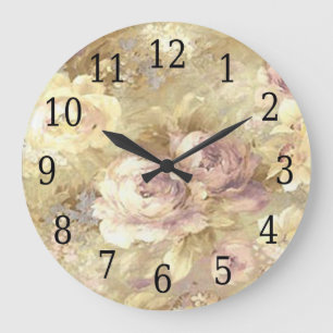 Rose Garden Round Clock