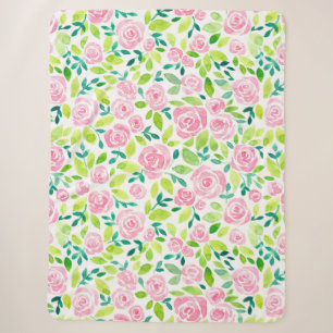 Rose garden sherpa blanket