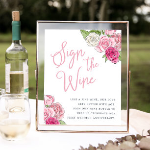 Rosé Garden "Sign the Wine" Sign