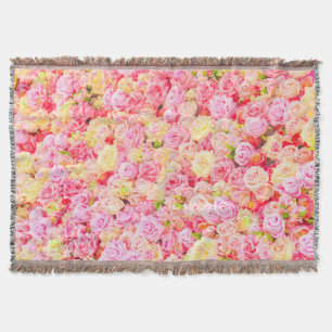 Rose garden throw blanket