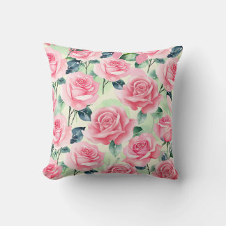 Rose Garden Throw Pillow