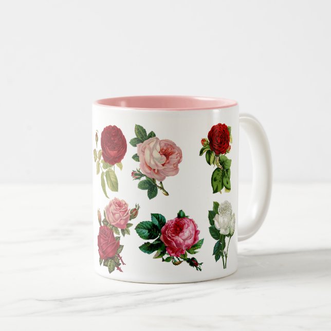 Rose Garden Two-Tone Coffee Mug (Front Right)