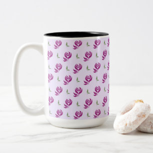 Rose Garden Vibes Motif Two-Tone Coffee Mug