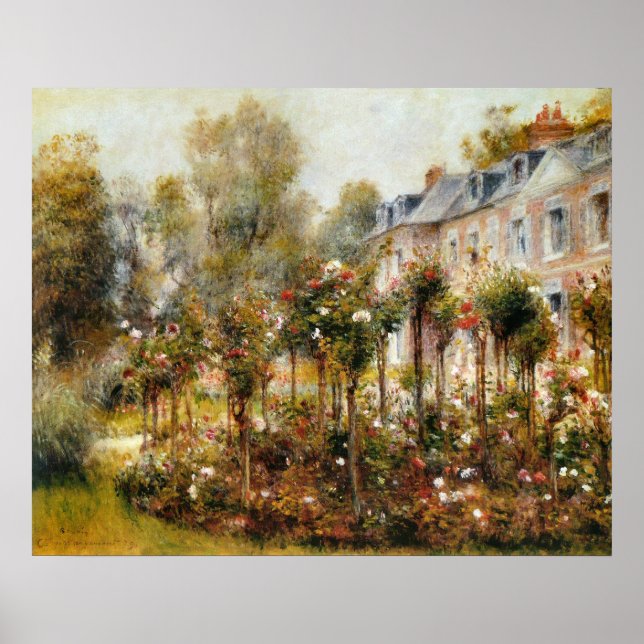 Rose Garden Wargemont by Renoir Poster (Front)